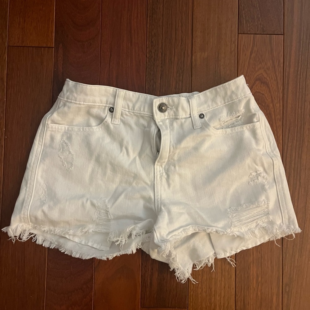Aerie white jean shorts